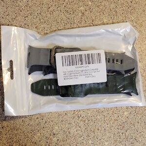 Gray and Green Watch Bands